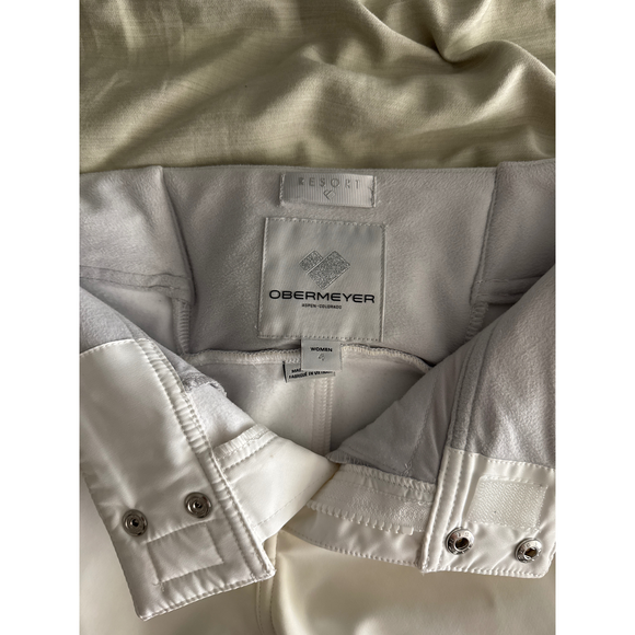 Obermeyer Clio Softshell Ski Pants 4 in White - Picture 8 of 8